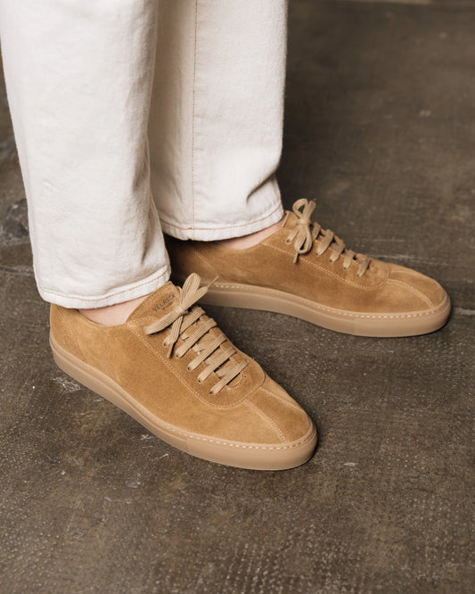 Baskets Daim Marron avec Semelle Marron