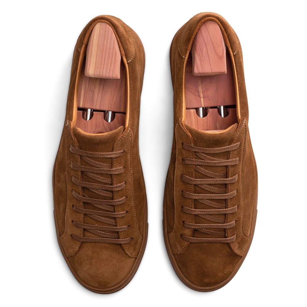 Baskets en Daim Marron avec Semelle Marron