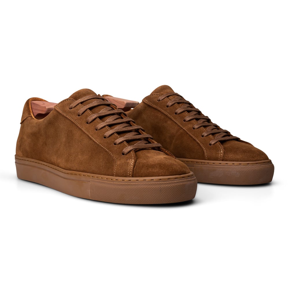 Baskets en Daim Marron avec Semelle Marron