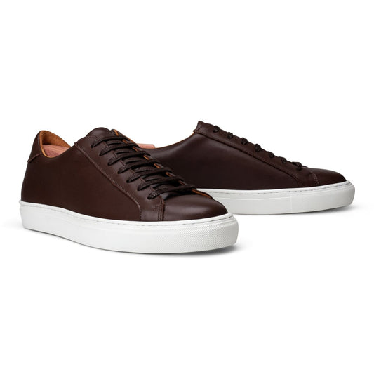 Baskets en Cuir Marron Foncé Pour Homme et Femme