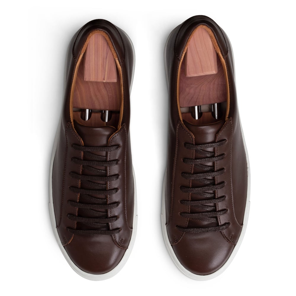 Baskets en Cuir Marron Foncé Pour Homme et Femme