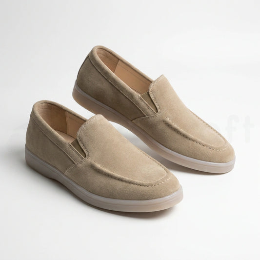 Noble Loafers Mocassins Summer Walk en Daim Suédé Beige