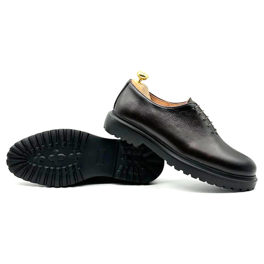 Derby Black Calf à Lacets et Semelle Eva épaisse