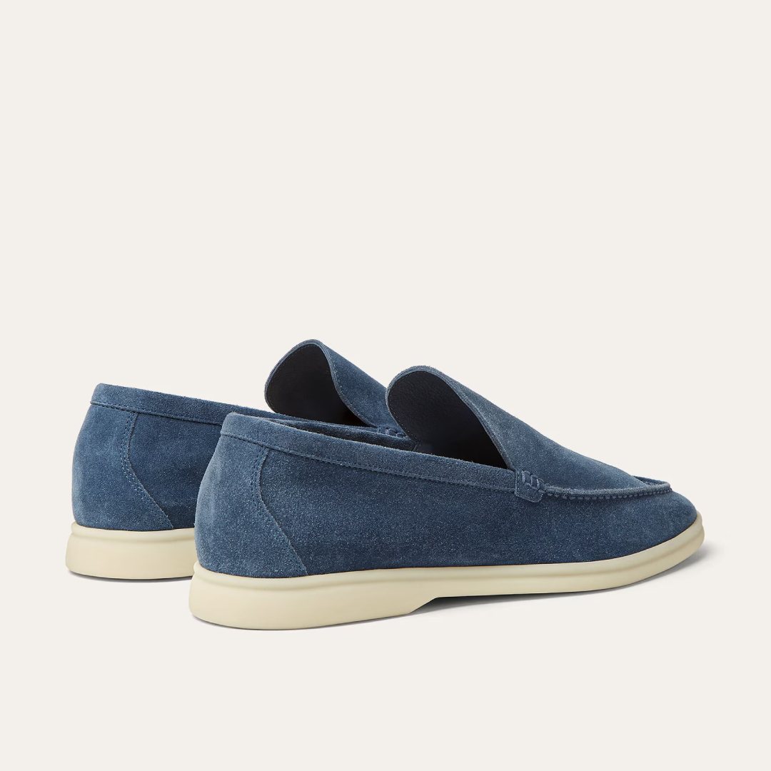 Moccasins Summer Walk Bleu Jean en Daim Suédé