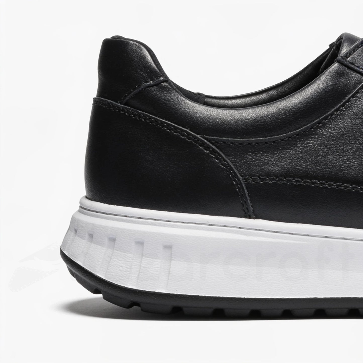 APEX Baskets en Cuir Noir Bleu Nuit et Vert Olive Avec Semelle Eva (Anti-tâche)