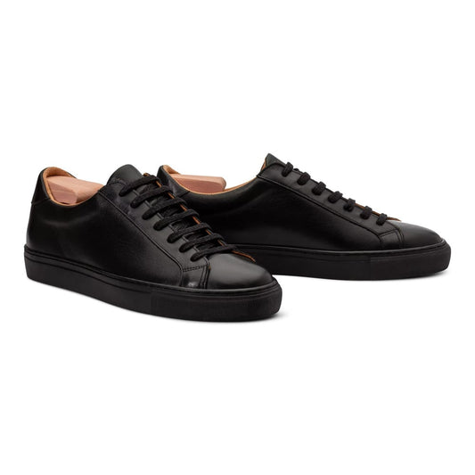 Baskets en Daim Noir avec Semelle Noire