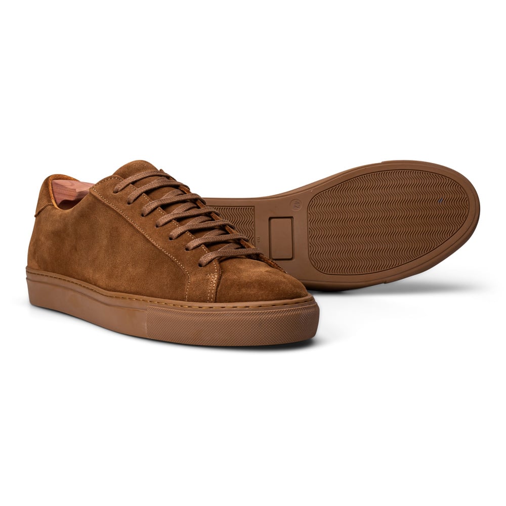 Baskets en Daim Marron avec Semelle Marron