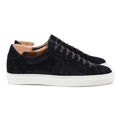 Baskets en Cuir Daim Noir Pour Homme
