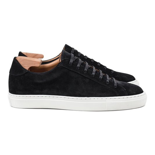 Baskets en Cuir Daim Noir Pour Homme