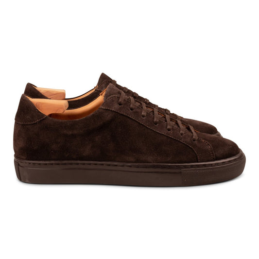 Baskets en Daim Marron Foncé avec Semelle Foncée