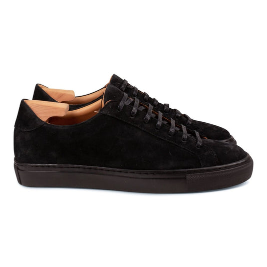 Baskets en Daim Noir avec Semelle Noire