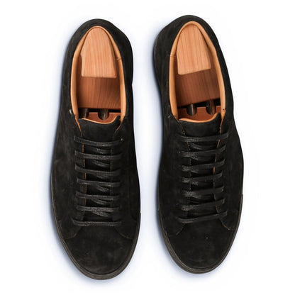 Baskets en Daim Noir avec Semelle Noire