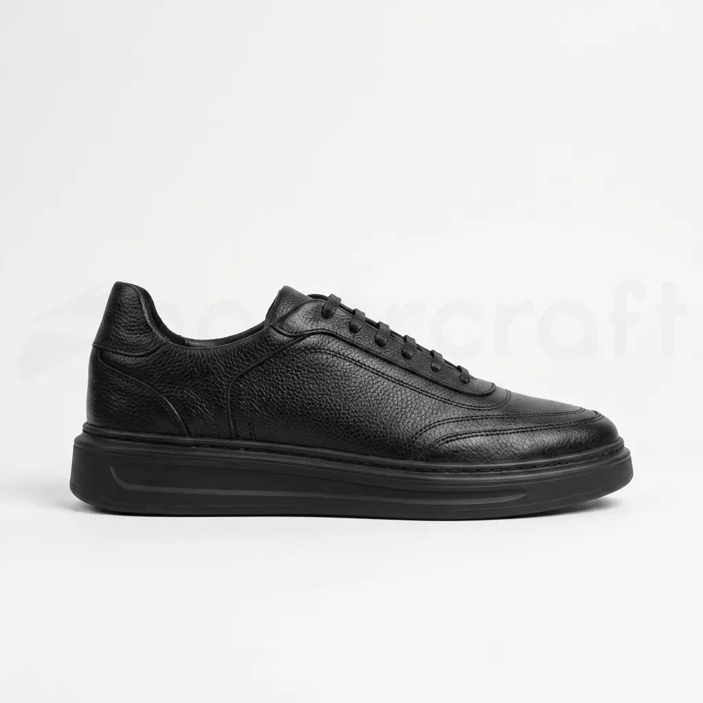 NazarCraft LEGACY Baskets en Cuir Grainé Beige et Noir et Marron Pour Homme