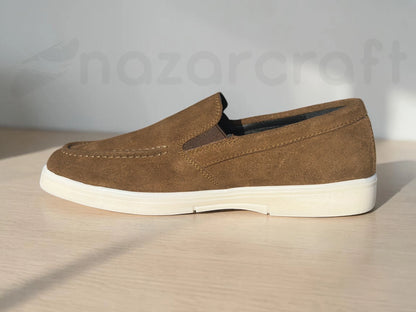 NazarCraft NOBLE Loafers Summer Walk Marron Tan en Daim Suédé