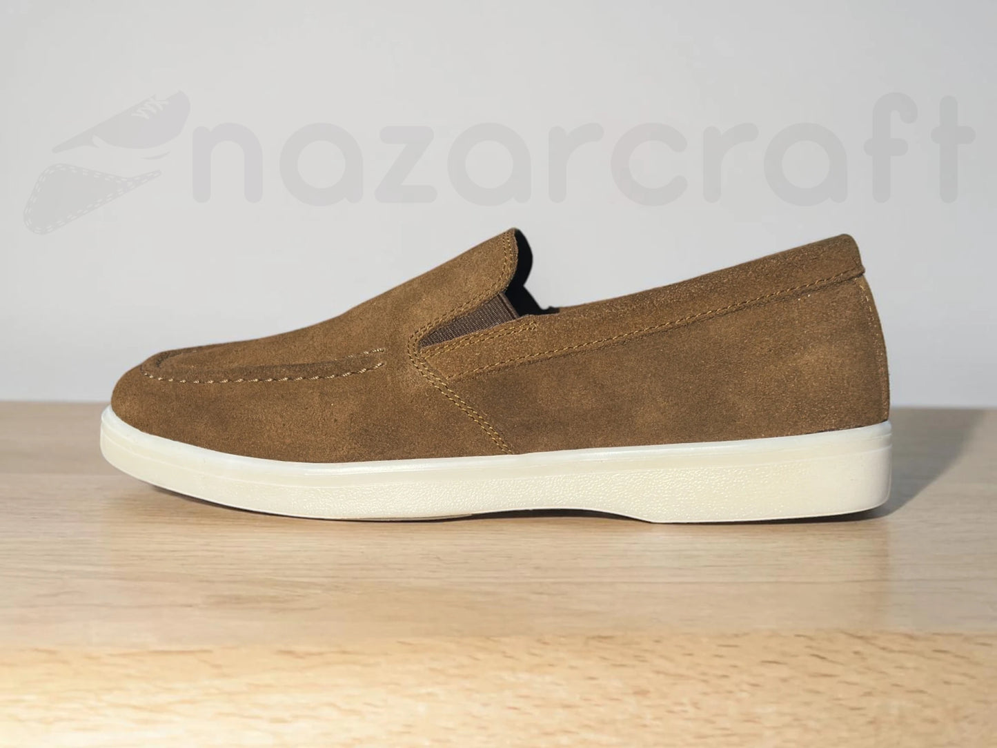 NazarCraft NOBLE Loafers Summer Walk Marron Tan en Daim Suédé