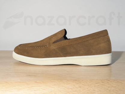 NazarCraft NOBLE Loafers Summer Walk Marron Tan en Daim Suédé