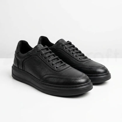 NazarCraft LEGACY Baskets en Cuir Grainé Beige et Noir et Marron Pour Homme