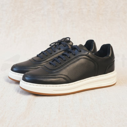 NazarCraft LEGACY Baskets en Cuir Grainé Noir Pour Homme et Femme