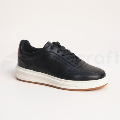 NazarCraft LEGACY Baskets en Cuir Grainé Noir Pour Homme et Femme