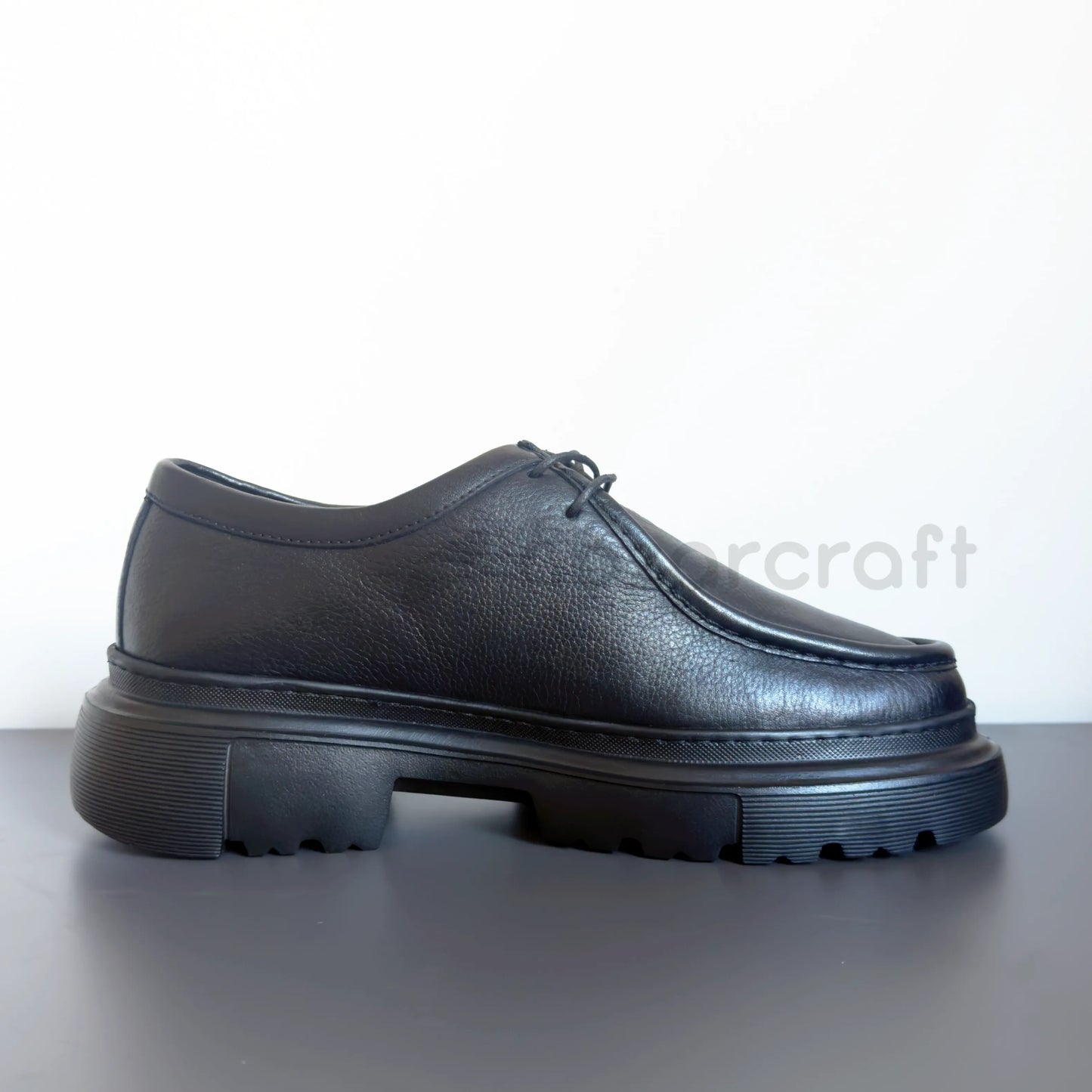 Chunky Derbies en Cuir Grainé avec Semelle en EVA