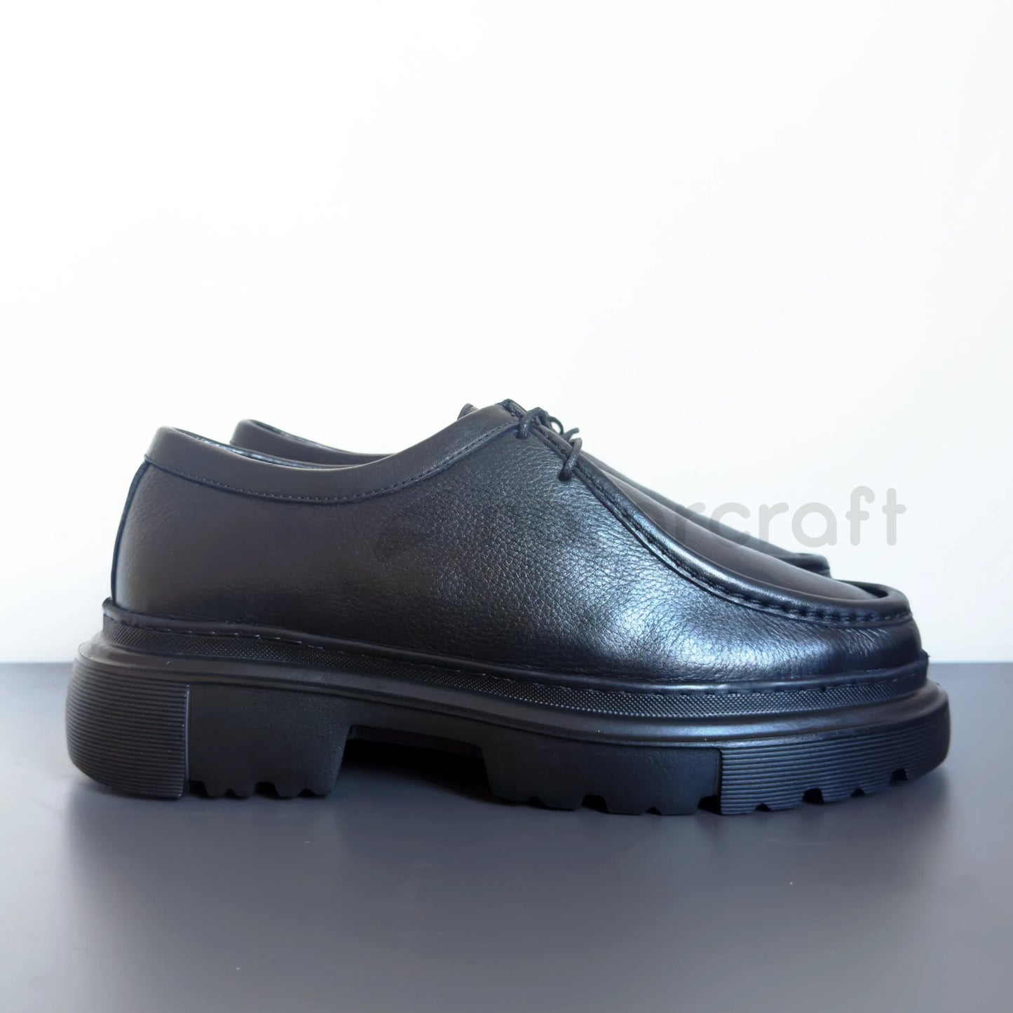 Chunky Derbies en Cuir Grainé avec Semelle en EVA