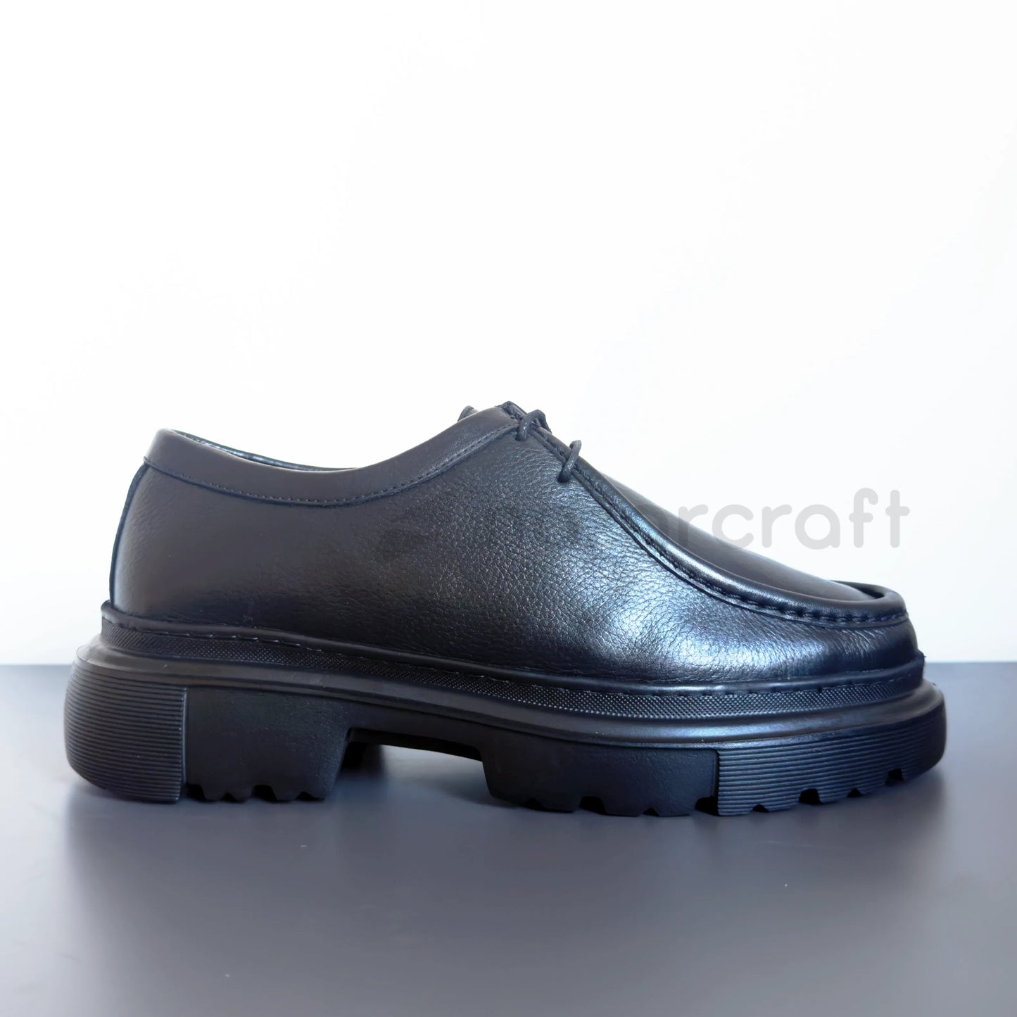 Chunky Derbies en Cuir Grainé avec Semelle en EVA