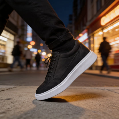 Valoris Baskets en Cuir Nubuck avec Semelle Eva Anti-Tâche