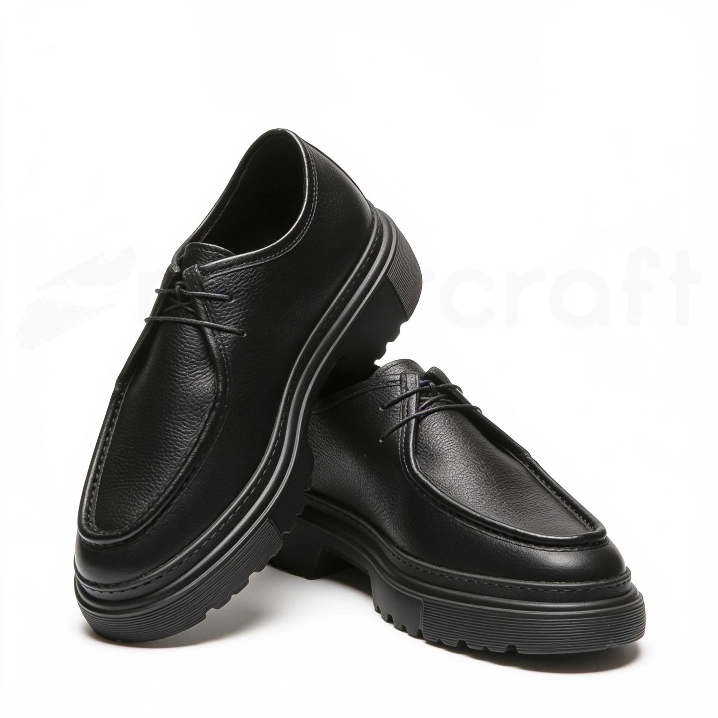 NazarCraft Chunky Derbies en Cuir Grainé avec Semelle en EVA