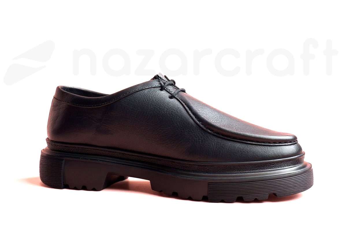 Chunky Derbies en Cuir Grainé avec Semelle en EVA