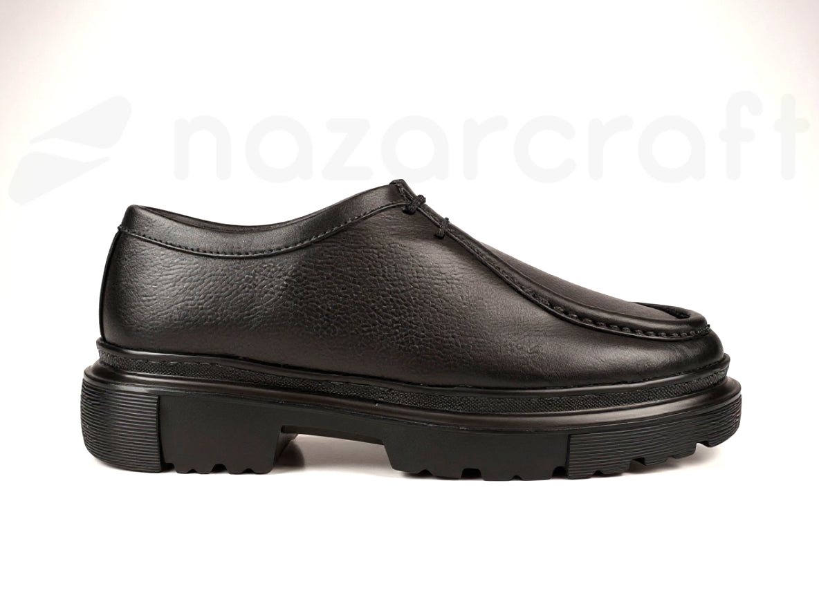 Chunky Derbies en Cuir Grainé avec Semelle en EVA