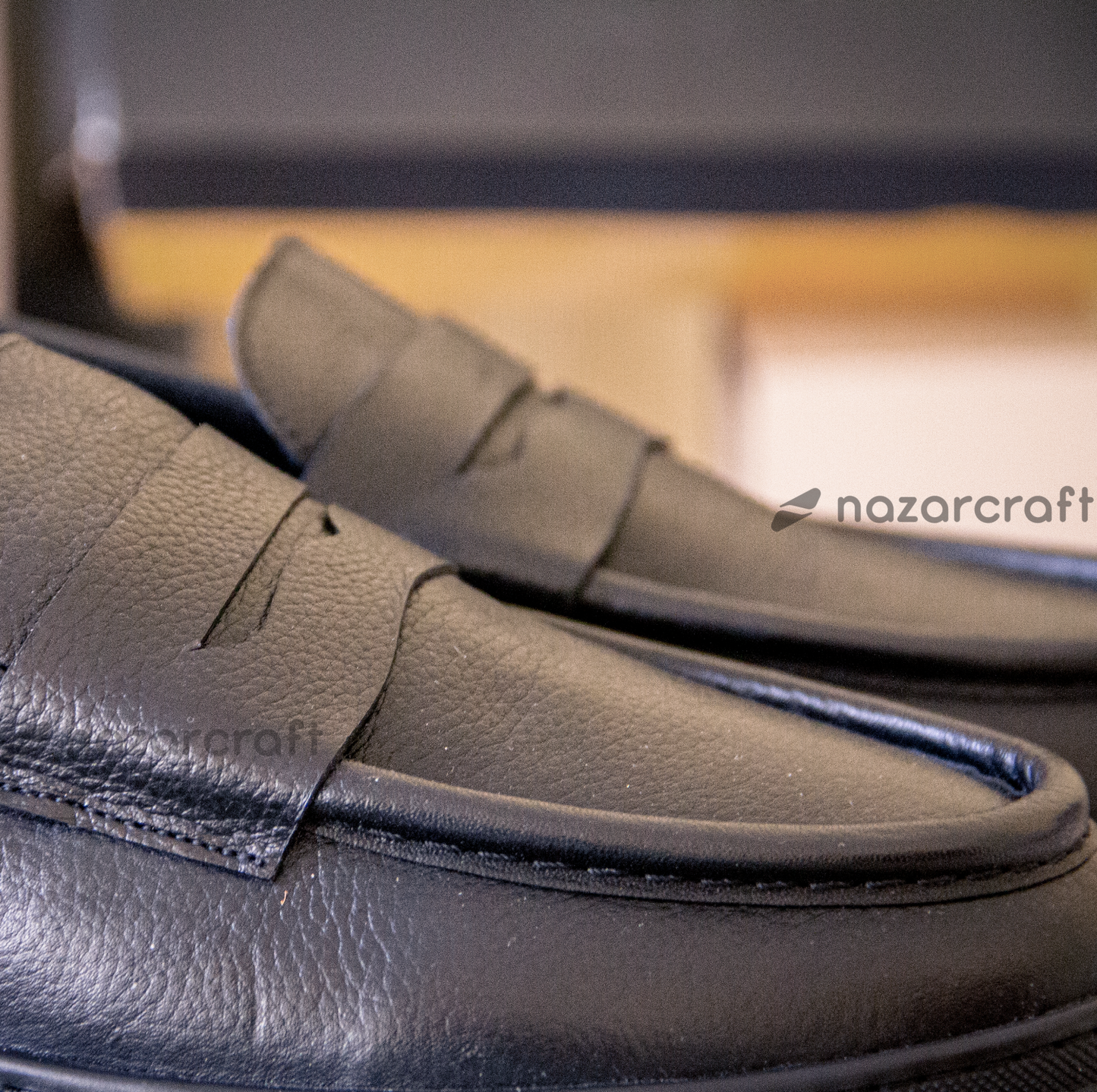 Chunky Moccasins en Cuir Grainé avec Semelle en Eva