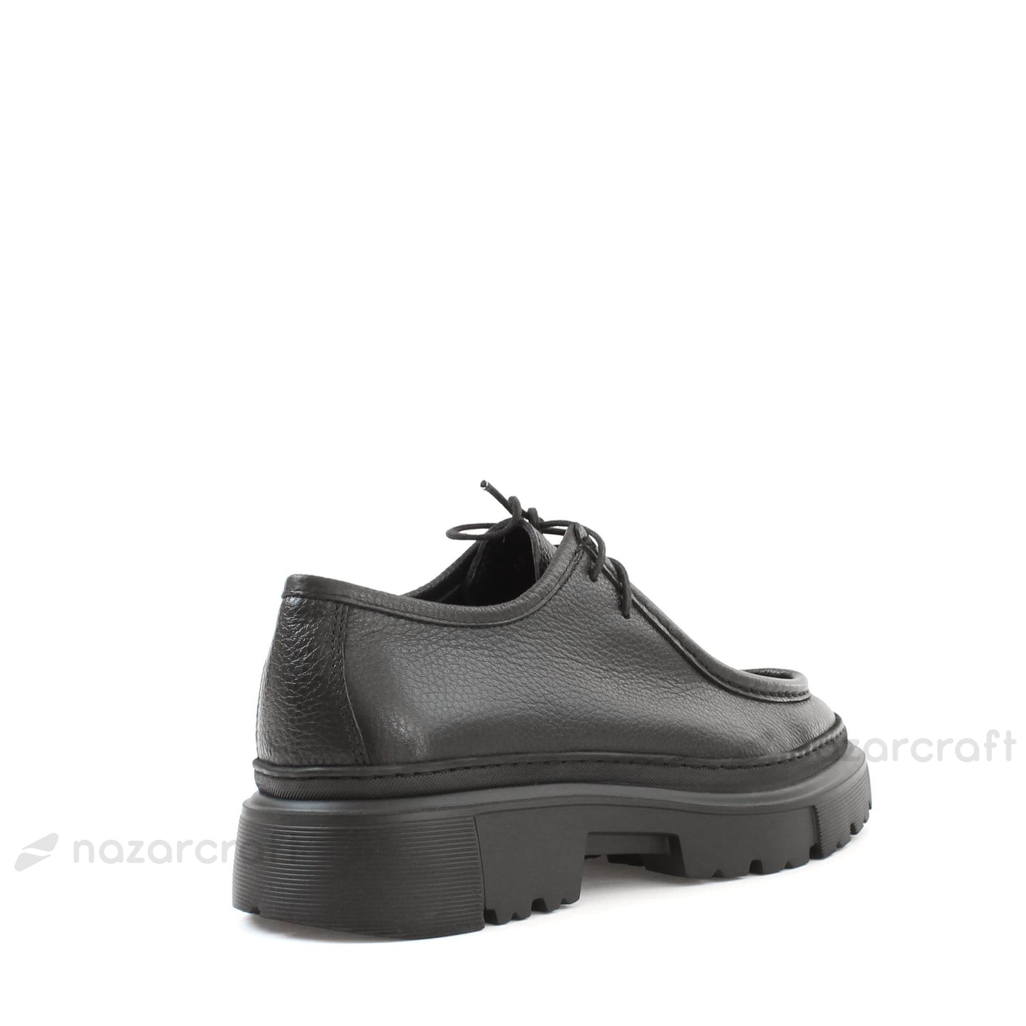 Chunky Derbies en Cuir Grainé avec Semelle en EVA
