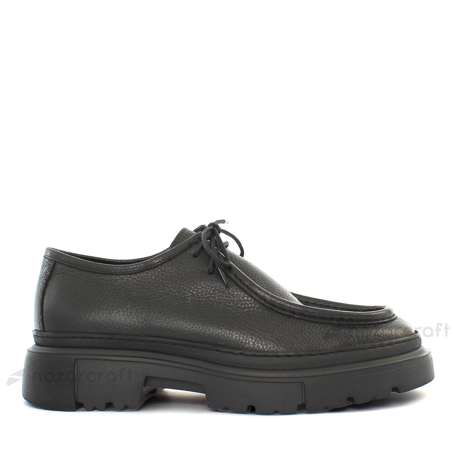 Chunky Derbies en Cuir Grainé avec Semelle en EVA
