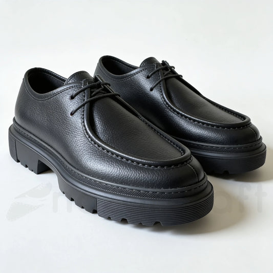 NazarCraft Chunky Derbies en Cuir Grainé avec Semelle en EVA