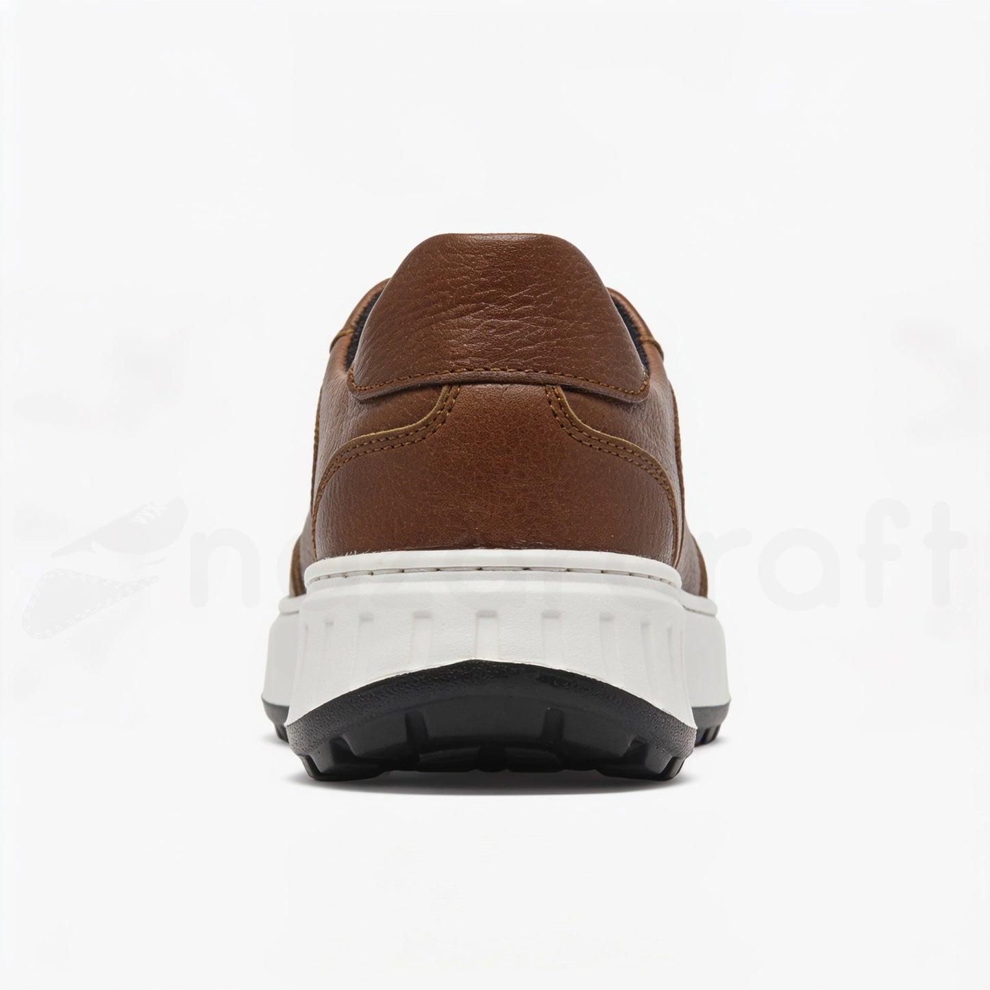 LEGACY Baskets en Cuir Grainé Beige et Noir et Marron avec Semelle Eva Anti-Tâche