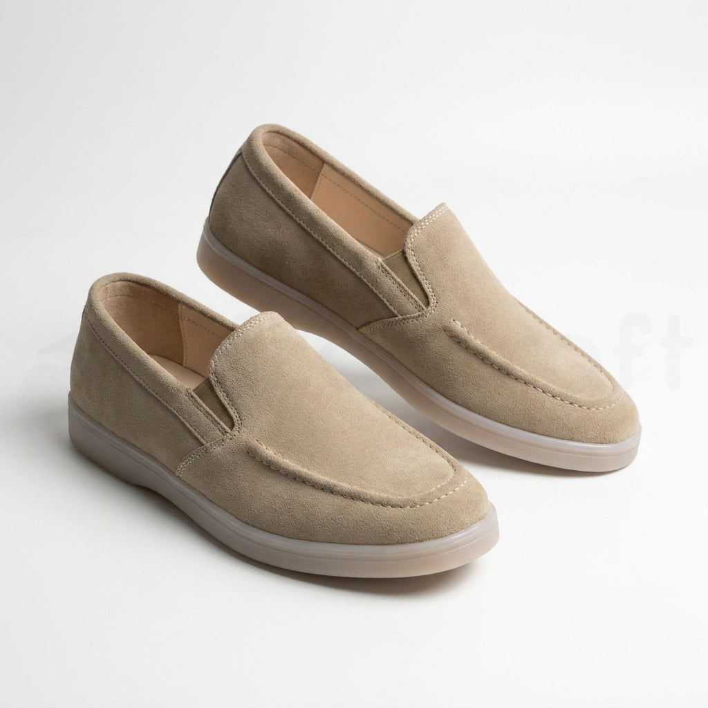 Noble Loafers Mocassins Summer Walk en Daim Suédé Beige