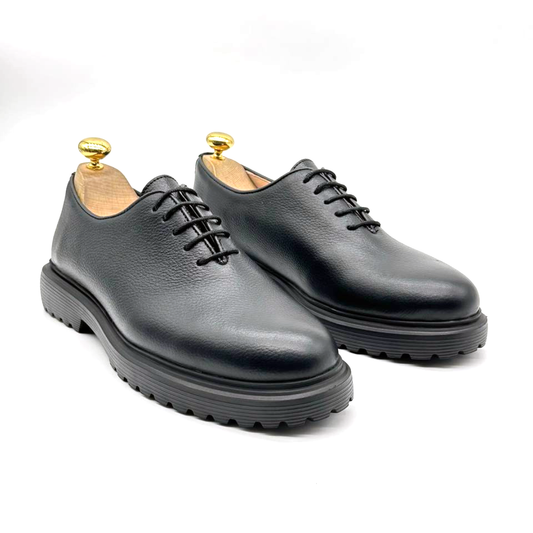 Derby Black Calf à Lacets et Semelle Eva épaisse