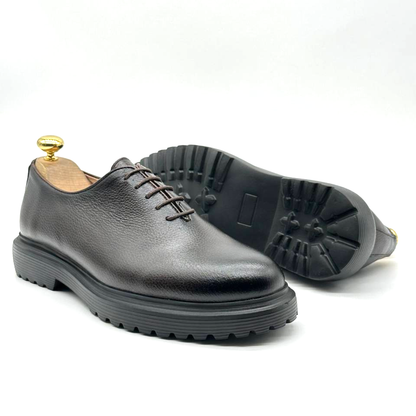 Derby Black Calf à Lacets et Semelle Eva épaisse