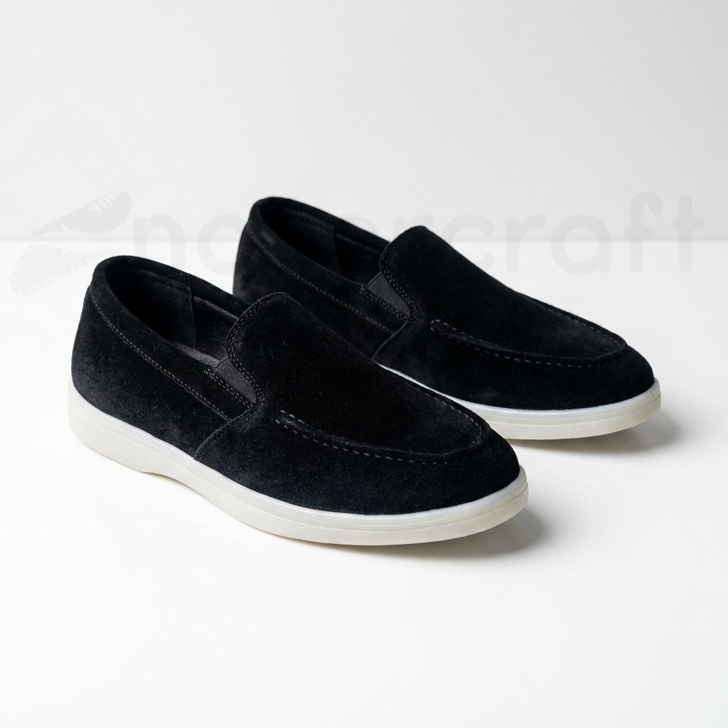 Noble Loafers Mocassins Summer Walk en Daim Suédé Noir