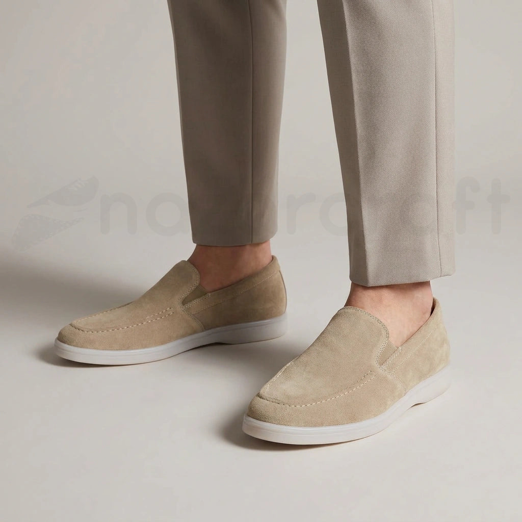 Noble Loafers Mocassins Summer Walk en Daim Suédé Beige