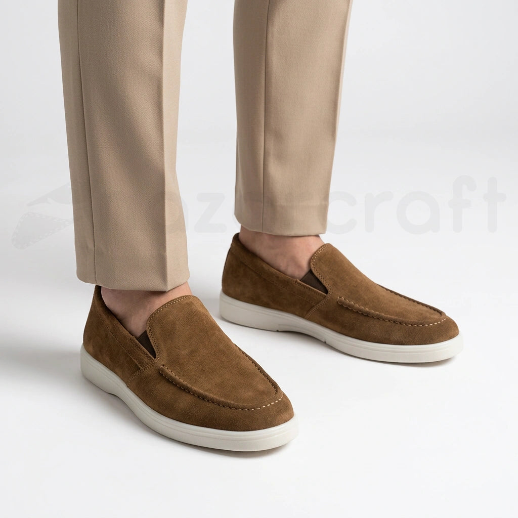 NOBLE Loafers Summer Walk Marron Tan en Daim Suédé