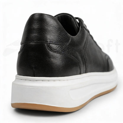 NazarCraft LEGACY Baskets en Cuir Grainé Beige et Noir et Marron Pour Homme