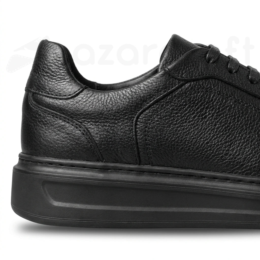 NazarCraft LEGACY Baskets en Cuir Grainé Beige et Noir et Marron Pour Homme