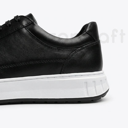 NazarCraft APEX Baskets en Cuir Noir Bleu Nuit et Vert Olive en Semelle Eva pour Homme